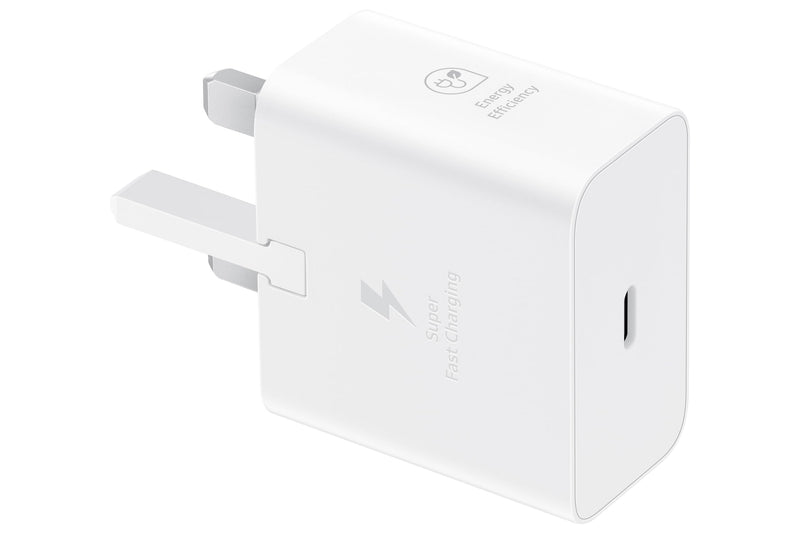 Samsung Galaxy Official 25W Super Fast Charging Travel Adapter (without USB-C to C Data Cable), White White 25W Without Data Cable