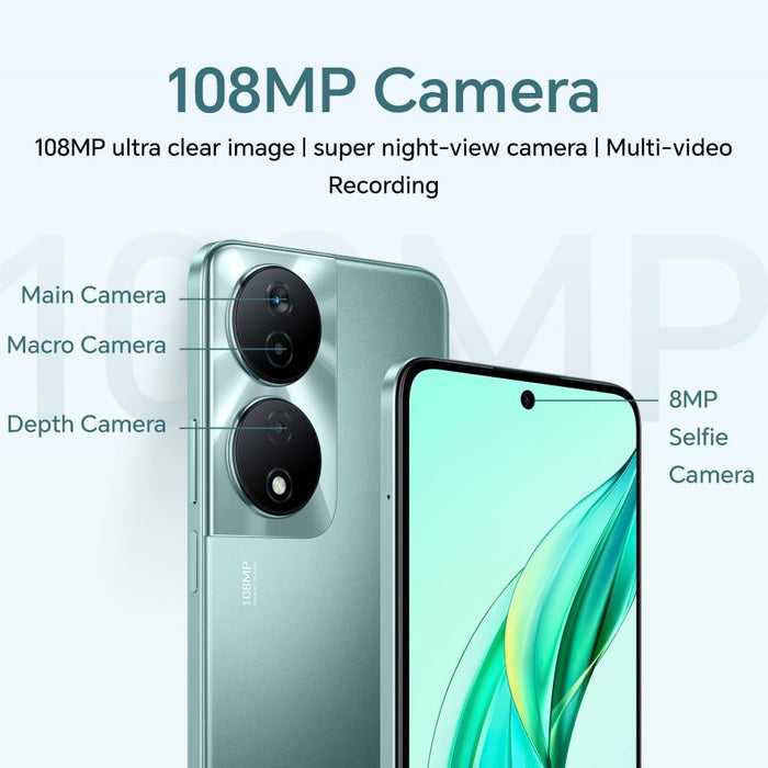 HONOR 90 Smart, Unlocked Android 5G smartphone, 108MP Triple Camera, 6.8" high-transparency Large Screen, Android 13, Dual SIM, Emerald Green 90 Smart Green