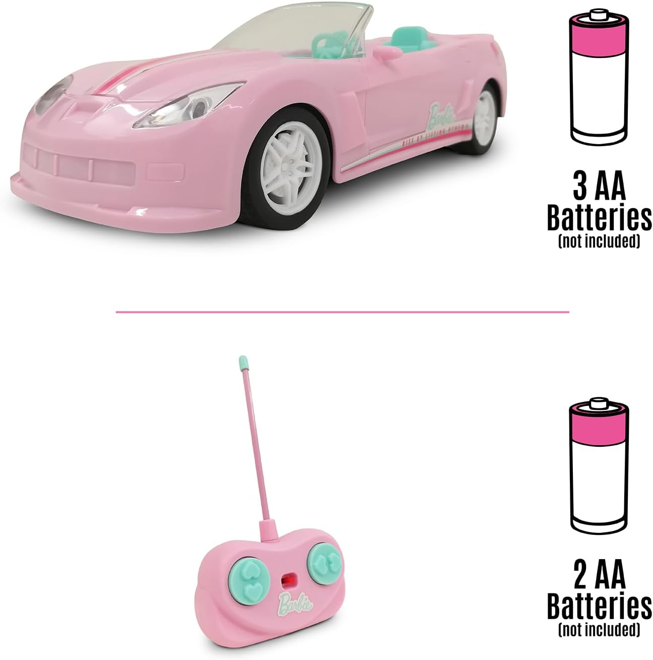Mondo 63758 Motors-Radio Controlled BARBIE MINI CAR- Scale 1:24-2.4 GHz-63758, Pink, 1:24