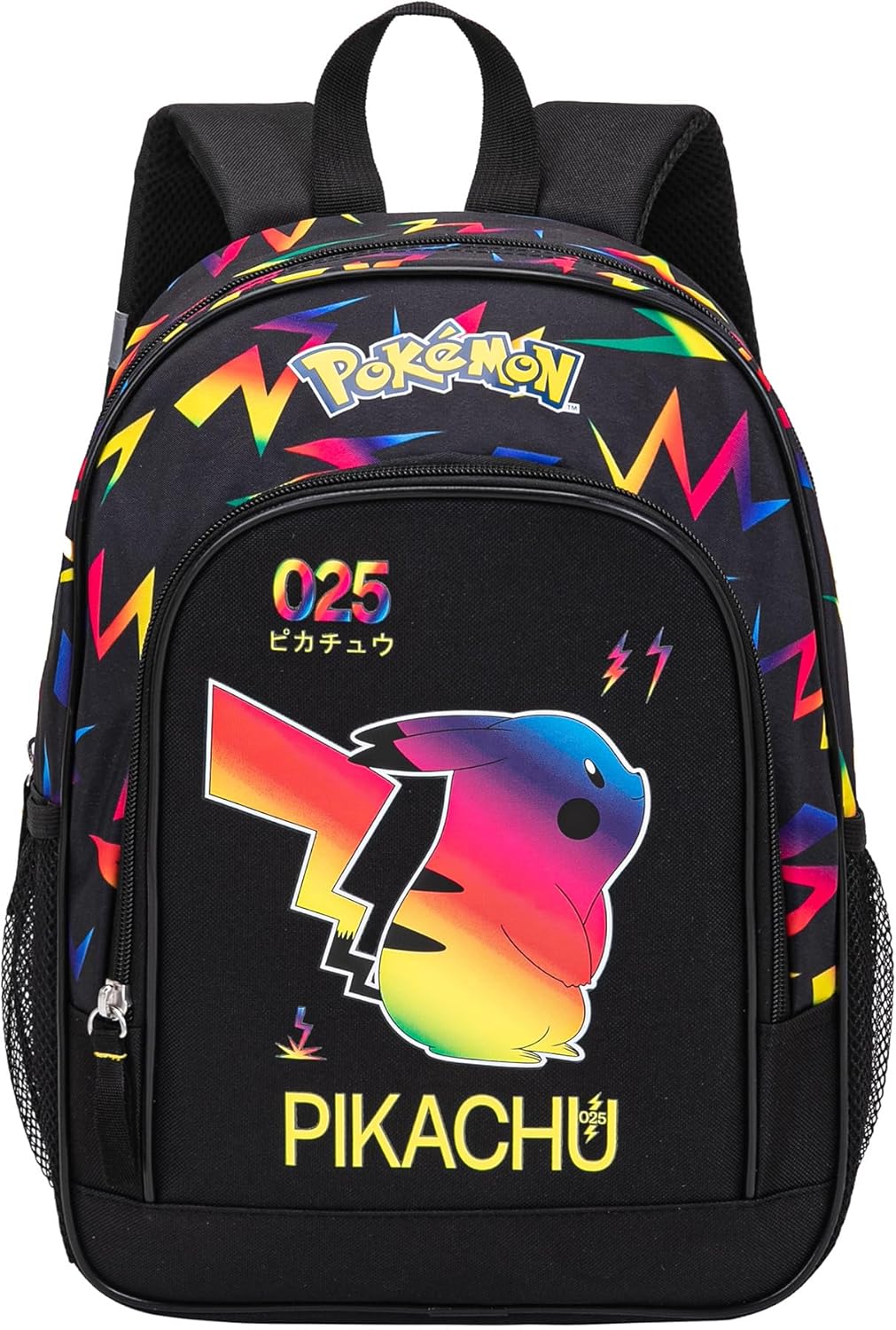 Pokemon Pikachu Backpack School Bag Premium Quality 2 Compartments - Height 37cm, black