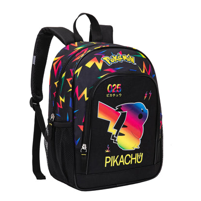 Pokemon Pikachu Backpack School Bag Premium Quality 2 Compartments - Height 37cm, black
