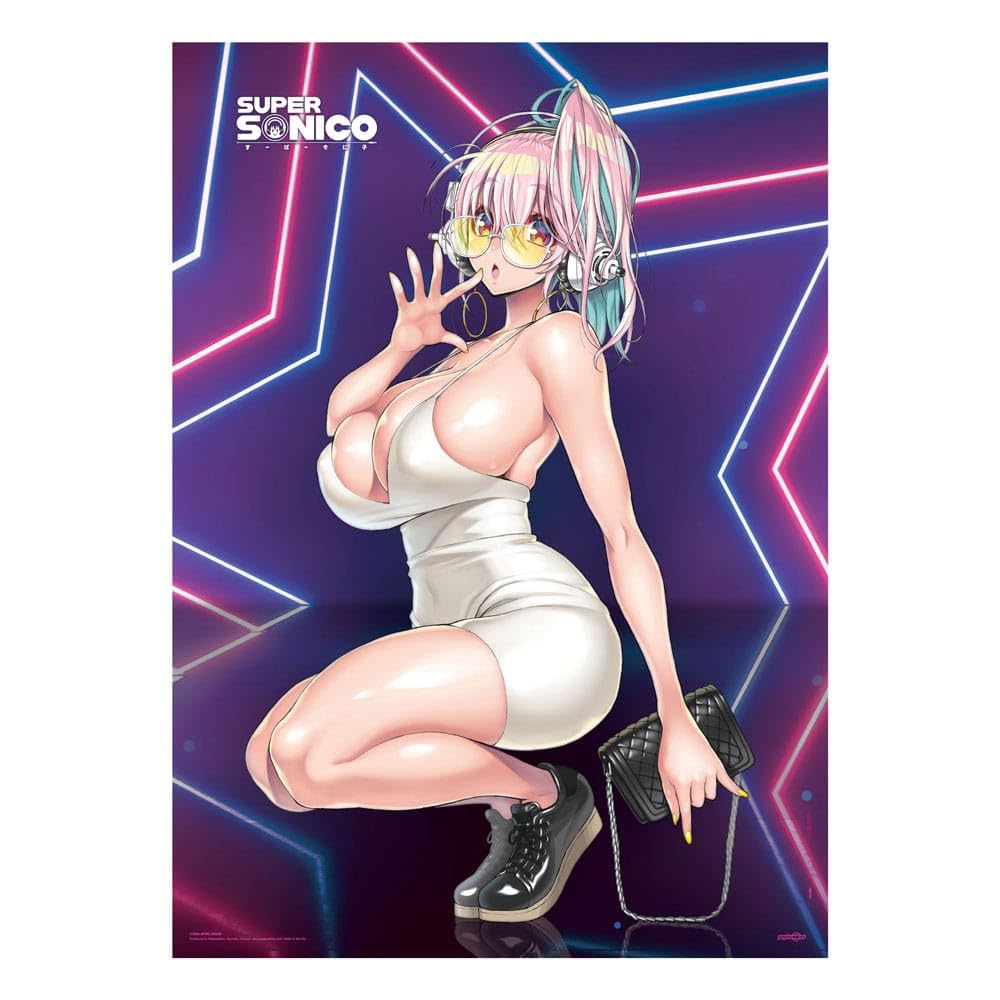 Super Sonico Fabric Postersuper Star  84 X 118 Cm