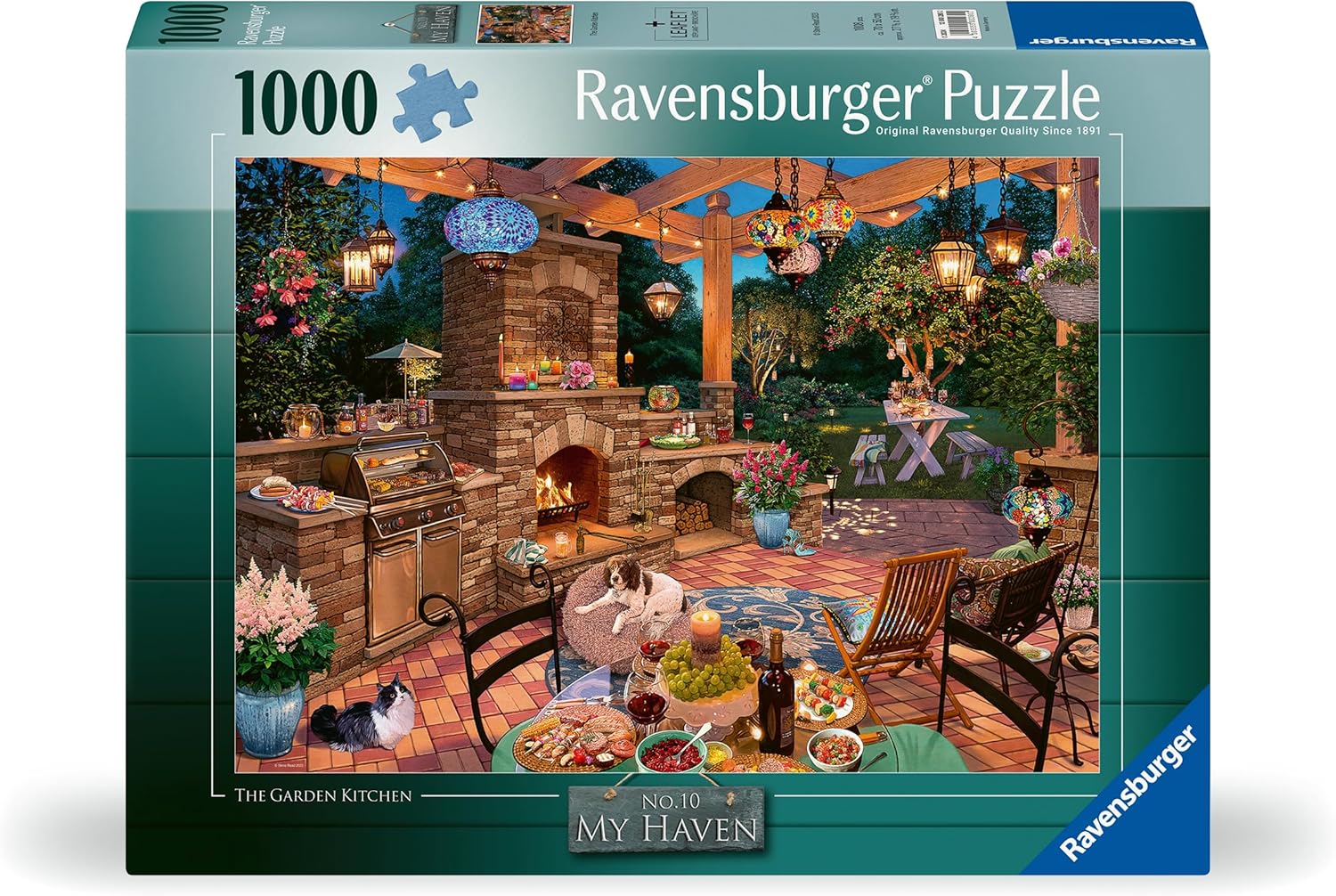 Ravensburger 12000280 - My Haven No.10 - The Garden Kitchen - 1000 pieces Jigsaw Puzzle - puzzle for adults and kids age 14 years up New Design