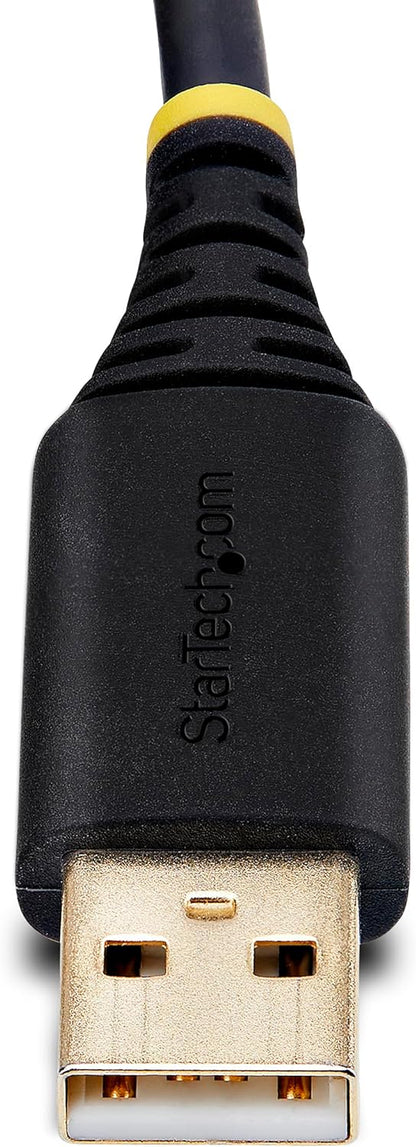 StarTech.com Cable Adaptador USB a Serie de Módem Nulo RS232 1m - Retención COM - FTDI - USB DB9 - Tornillos Intercambiables
