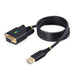 StarTech.com Cable Adaptador USB a Serie de Módem Nulo RS232 1m - Retención COM - FTDI - USB DB9 - Tornillos Intercambiables