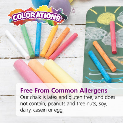 Colorations速 Colored Dustless Chalk - 100 Pieces
