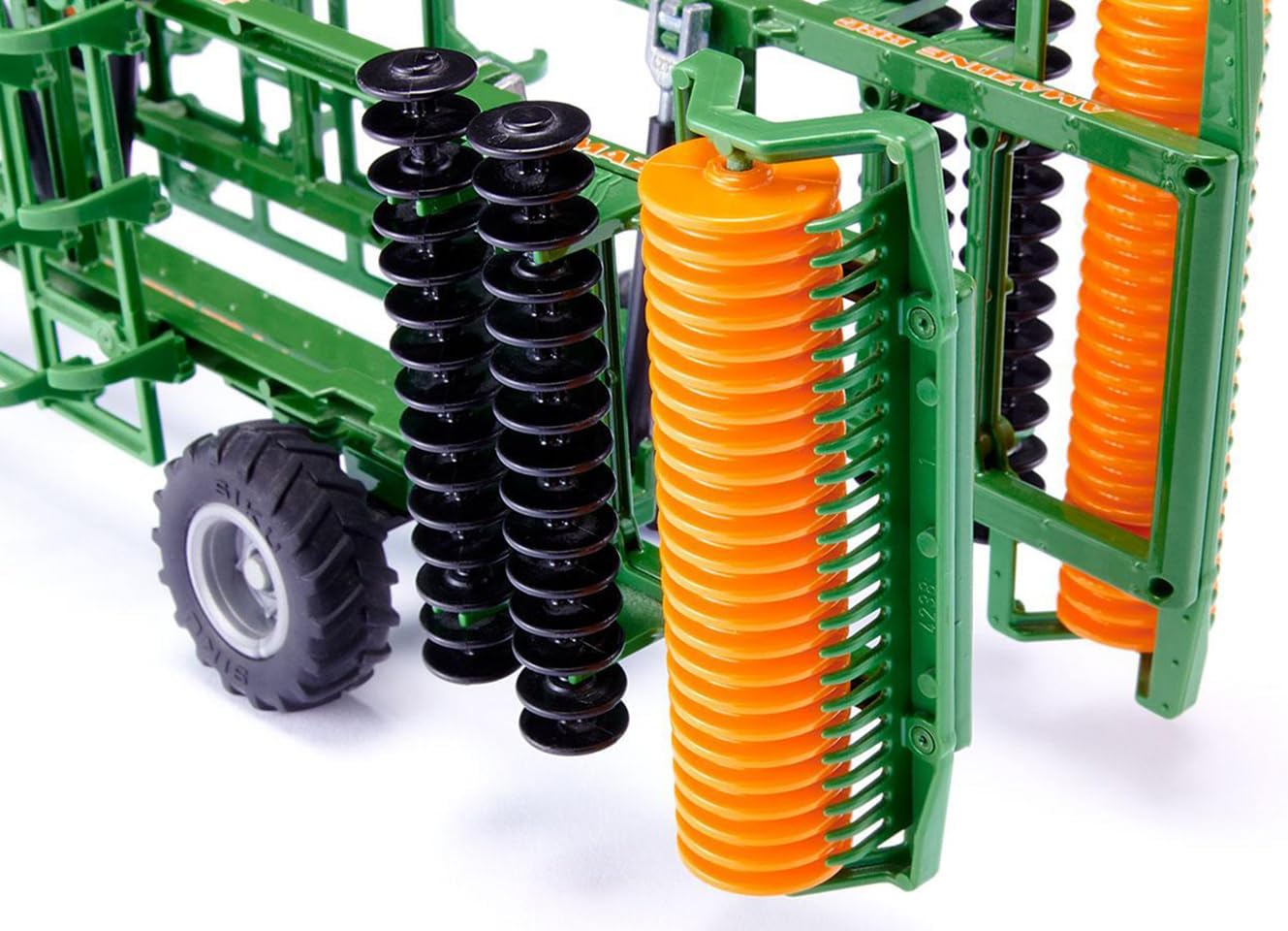 siku 2069, Amazone Centaur, speelgoed grondbewerkingsmachine voor tractoren, 1:32, metaal/kunststof, groen, draaibare pakkerrollen, inklapbaar frame, trouw aan de originele lak