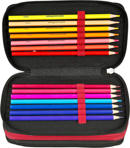 Scooli Star Wars Tripledecker - Filled Pencil Case with Eberhard Faber Pens - Stylish Pencil Case with Motif - Pencil Case for Colouring Pencils and Pencils - Ideal for School Use