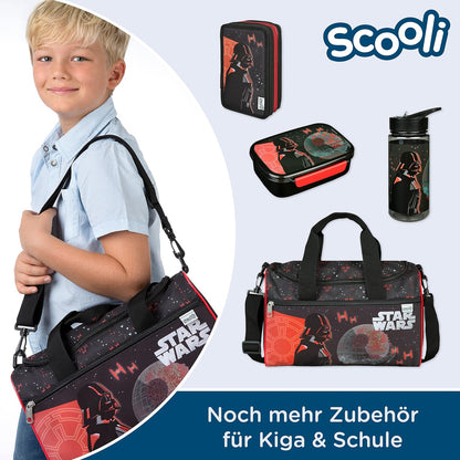 Scooli Star Wars Tripledecker - Filled Pencil Case with Eberhard Faber Pens - Stylish Pencil Case with Motif - Pencil Case for Colouring Pencils and Pencils - Ideal for School Use