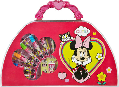 Estuche Pintura | 51 Piezas | Disney Minnie Mouse | Conjunto Creativo | Pintar y Diseñar