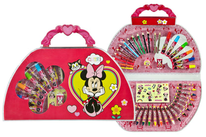 Estuche Pintura | 51 Piezas | Disney Minnie Mouse | Conjunto Creativo | Pintar y Diseñar