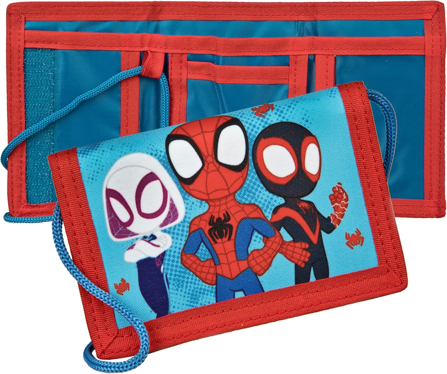 Undercover SPIDEY Geldbörse für Kinder, Jungen, Mädchen und Teens, 8 x 13 cm, Brustbeutel, sicher für Geld und Fahrkarten