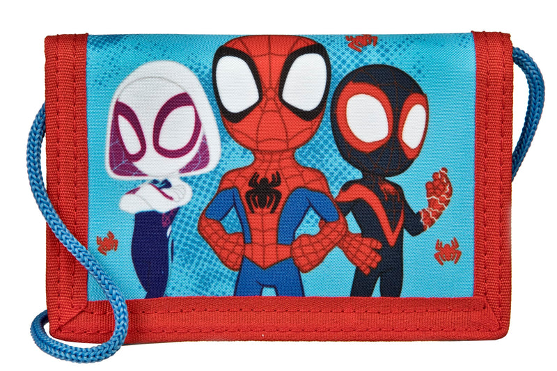 Undercover SPIDEY Geldbörse für Kinder, Jungen, Mädchen und Teens, 8 x 13 cm, Brustbeutel, sicher für Geld und Fahrkarten