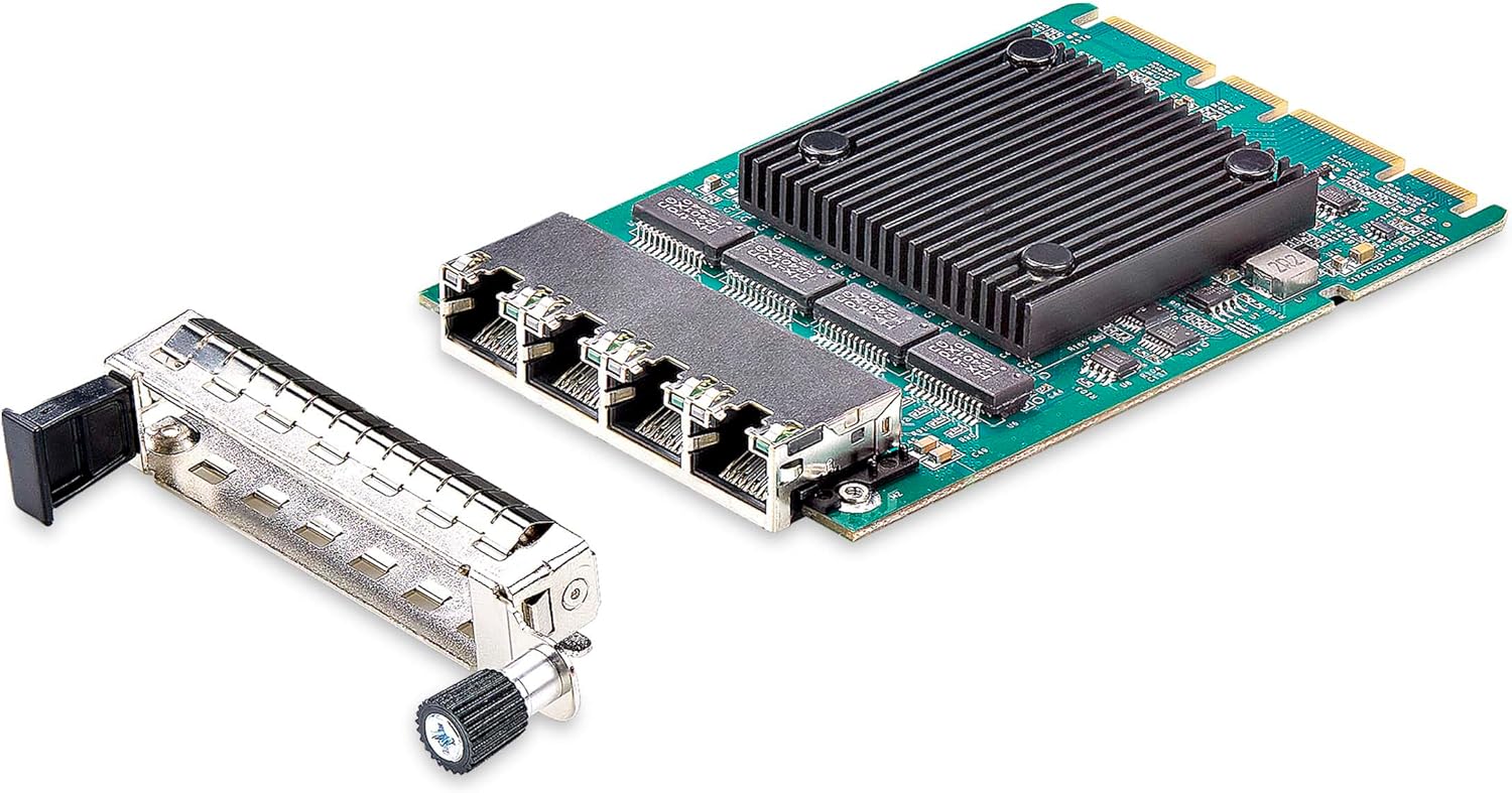 StarTech.com 4-Port RJ45 Gigabit OCP 3.0 Server Network Card w/Intel I350, SFF 4C+/PCIe 3.0/PXE/VLAN, 3-Speed Ethernet NIC