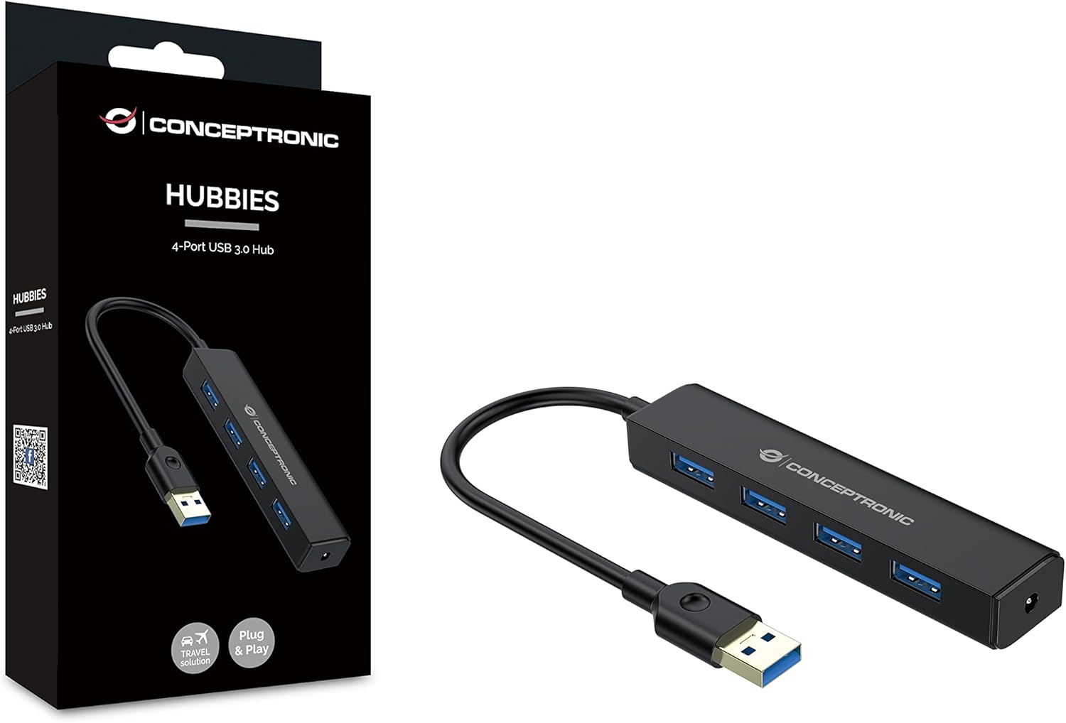 Conceptronic C4PUSB3 4-Port USB 3.0 Hub - USB 3.0 SuperSpeed 5Gbps