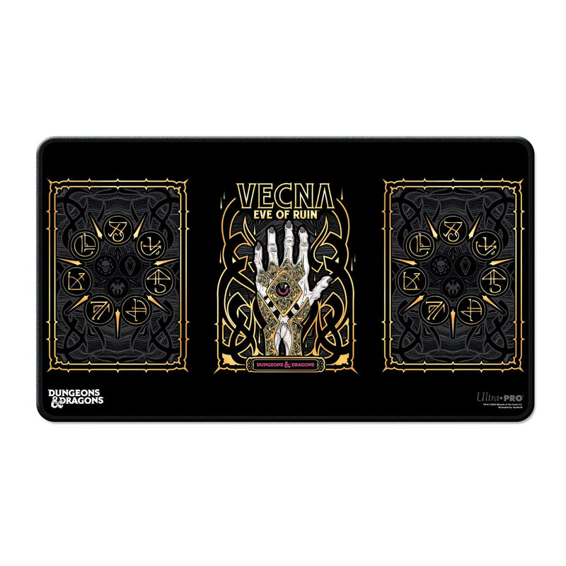 Ultra PRO - Vecna: Eve of Ruin, Black Stitched Playmat for Dungeons & Dragons, RPG Tabletop Fantasy Gaming Decor Playmat Accessory