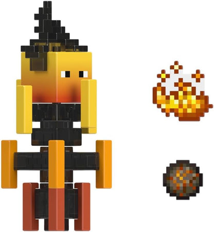Mattel Minecraft Vanilla Action Figure Blaze, 8,3 cm, per bambini dai 6 anni in su