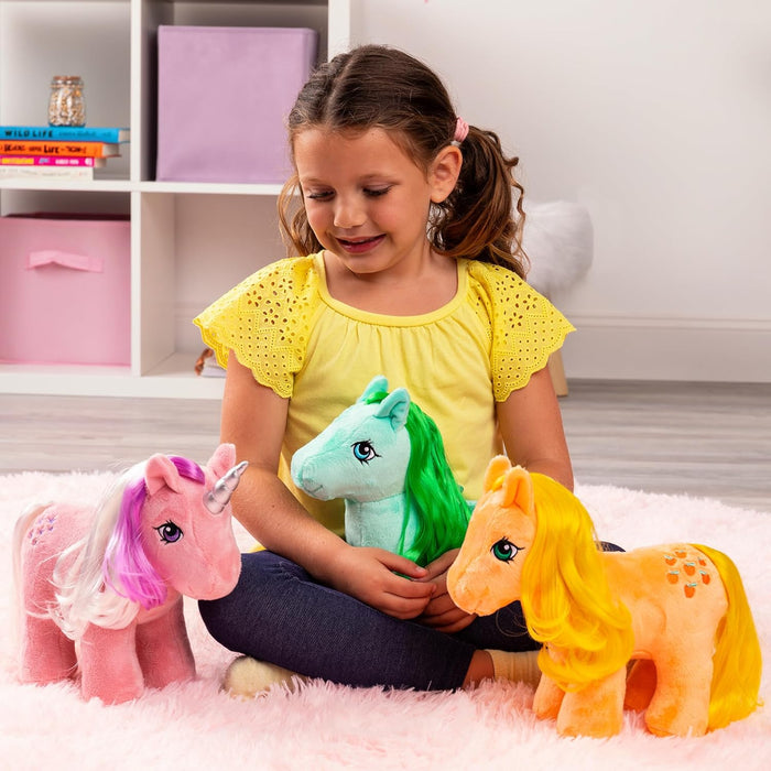 My Little Pony | Applejack Plush | Retro Horse Gifts for Girls and Boys, Collectable Vintage Horse Toys for Kids, Unicorn Toys for Boys and Girls Aged 3+ | Basic Fun 35328