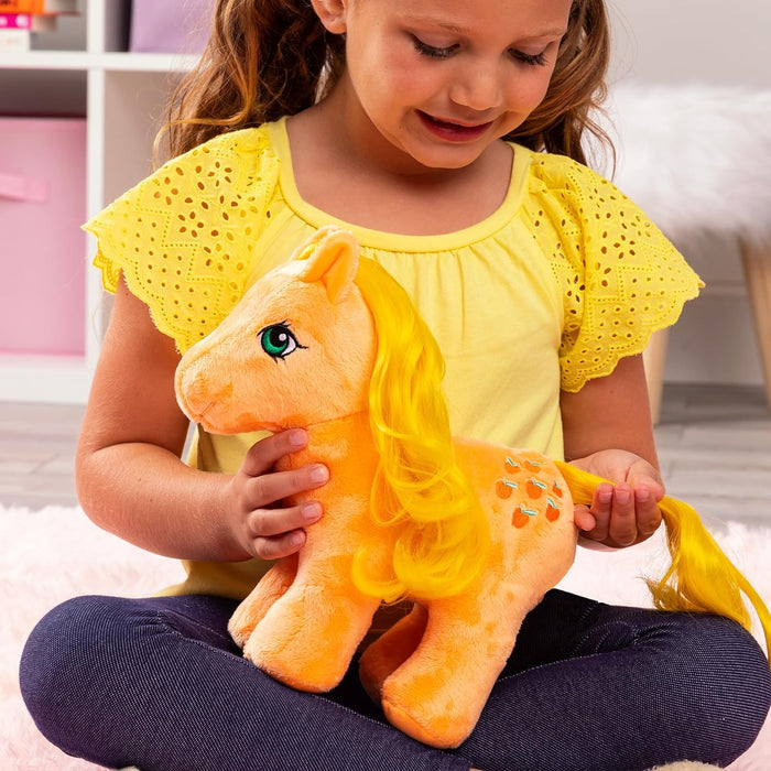 My Little Pony | Applejack Plush | Retro Horse Gifts for Girls and Boys, Collectable Vintage Horse Toys for Kids, Unicorn Toys for Boys and Girls Aged 3+ | Basic Fun 35328