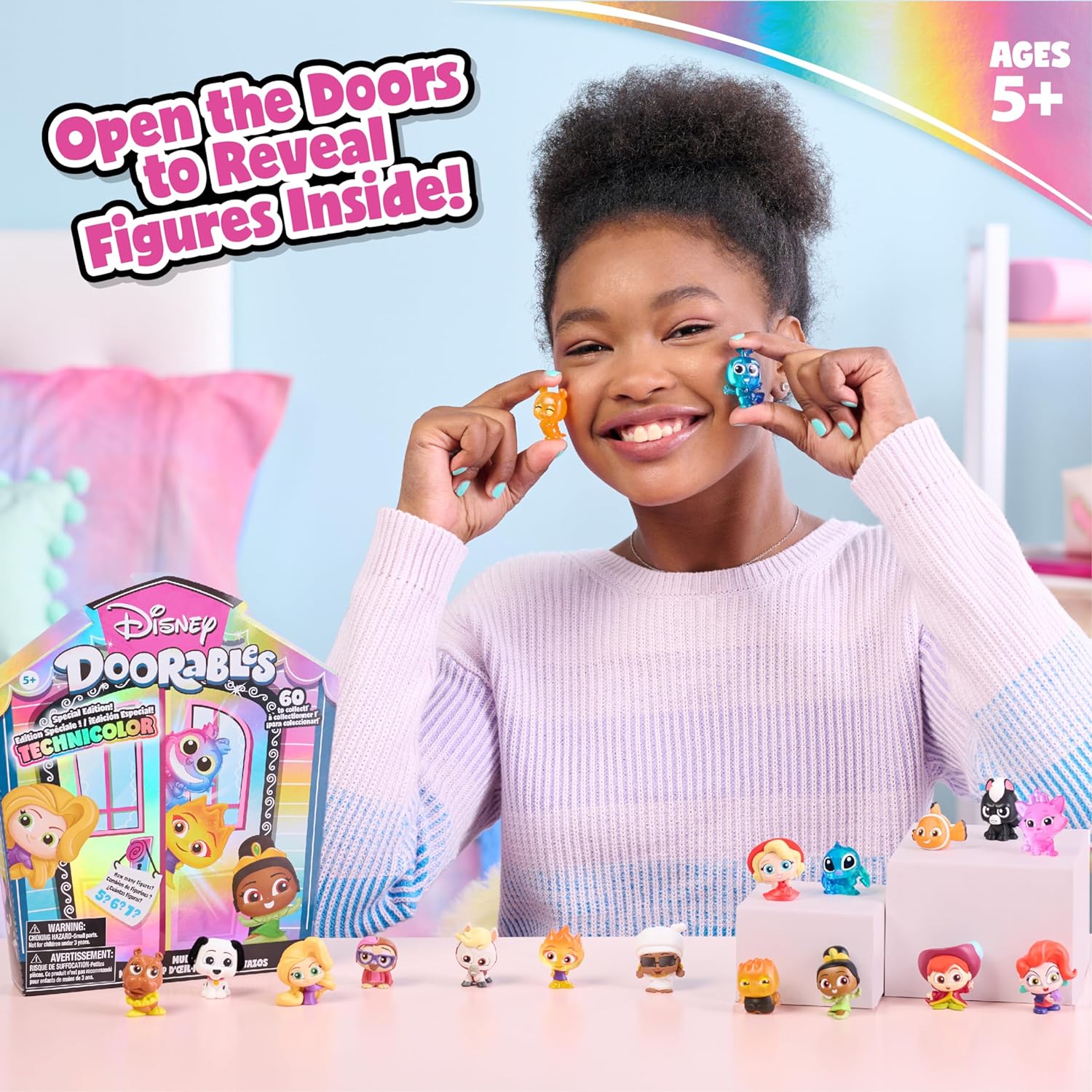 Just Play Just Play 44797 Disney Doorables Peek Technicolor Takeover, Multi-Color, 1.5 inch Series 11