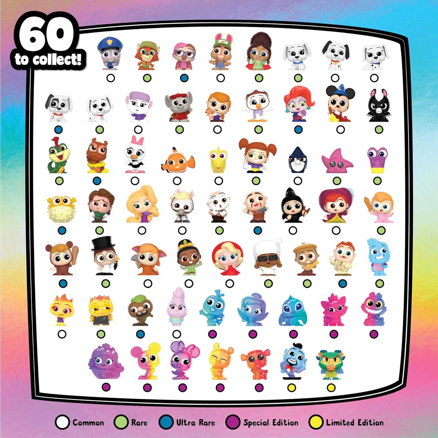 Just Play Just Play 44797 Disney Doorables Peek Technicolor Takeover, Multi-Color, 1.5 inch Series 11