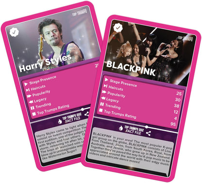 Top Trumps Popstars Classic Card Game, Play with Adele, Beyonce, Harry Styles and Taylor Swift in this educational pack, makes a great gift for ages 6 plus