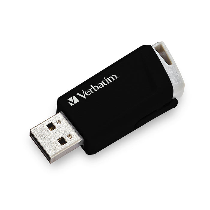 VERBATIM Store 'n' Click USB-Stick - USB 3.2 Gen1-32GB - memory-stick with locking-mechanism - USB-3 stick - external storage for laptop notebook and co - up to 5 Gbit/s - black