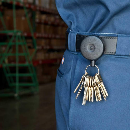 KEY-BAK Schlüsselrolle stabil Kevlarseil mit Gürtelschlaufe, schwarz, KB 483