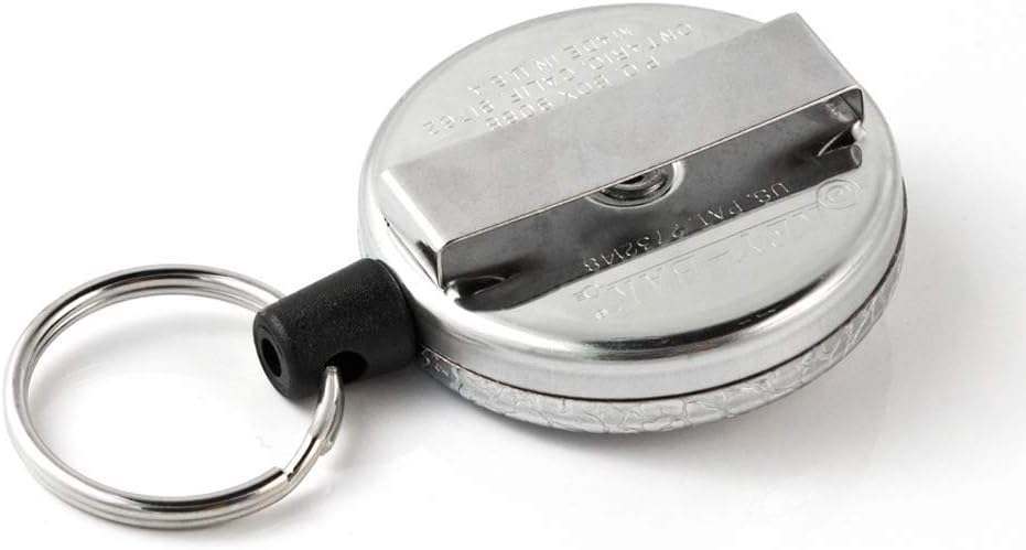 KEY-BAK Schlüsselrolle stabil Kevlarseil mit Gürtelschlaufe, schwarz, KB 483