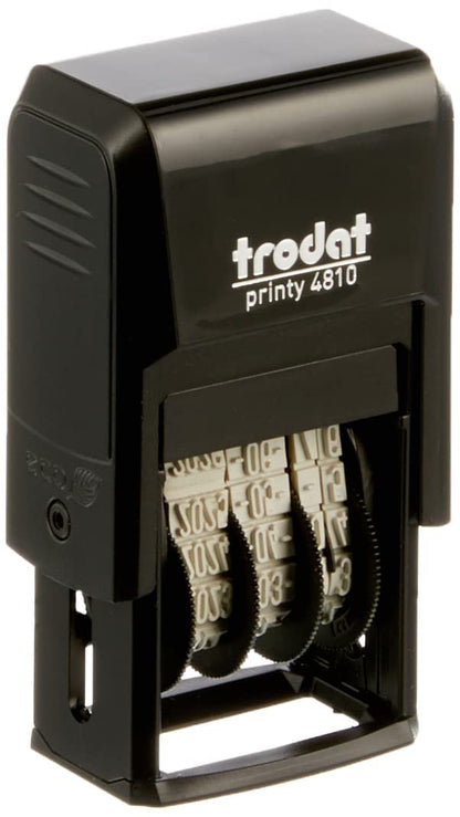 Trodat Printy 4810 Date Stamp - Year Month Day Numerals Self Inking - 3.8mm Black