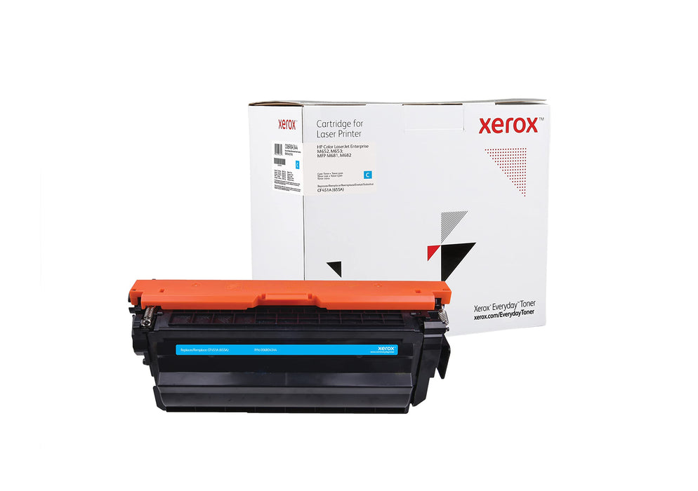 Xerox Cyan Toner Compatible with HP 655A (CF451A), Standard Capacity