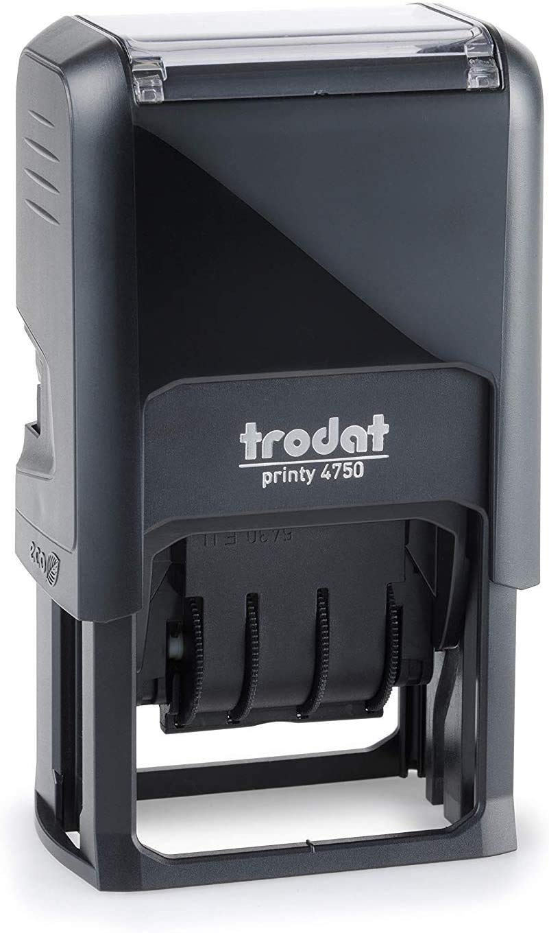 Trodat Printy 4750 / L1 Date Stamp with Text Received-Black (German version) Input: