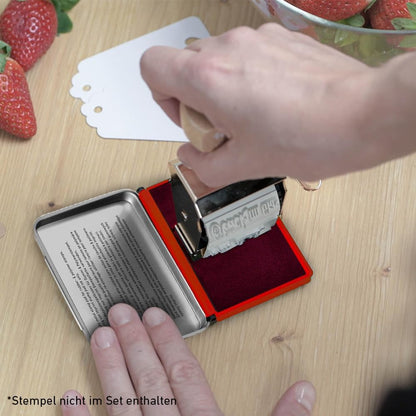 Imprint Handstempelkissen 9072M für den täglichen Bedarf zu Hause und im Büro – 1 Stempelkissen rot, robuster Metalldeckel, wasserbasierte Tinte, Größe 11 x 7 cm, optimal für Handstempel geeignet rot 11 x 7 cm Single