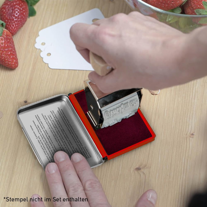 Imprint Handstempelkissen 9072M für den täglichen Bedarf zu Hause und im Büro – 1 Stempelkissen rot, robuster Metalldeckel, wasserbasierte Tinte, Größe 11 x 7 cm, optimal für Handstempel geeignet rot 11 x 7 cm Single