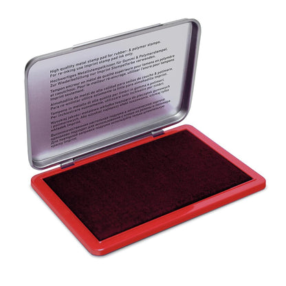 Imprint Handstempelkissen 9072M für den täglichen Bedarf zu Hause und im Büro – 1 Stempelkissen rot, robuster Metalldeckel, wasserbasierte Tinte, Größe 11 x 7 cm, optimal für Handstempel geeignet rot 11 x 7 cm Single