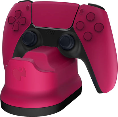 PDP Gaming PlayStation 5 METAVOLT Dual Charging Station for 2 Wireless PS5 Controllers (Cosmic Red