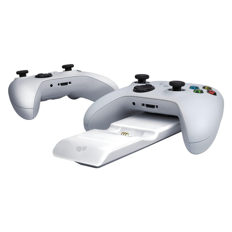PDP METAVOLT Doppelladegerät Xbox Series X/S or Xbox One, Magnetic Charging Station for Two Wireless Xbox Controllers, Cinematic Lights with Auto-Dim, Licensed by Microsoft weiß EU Plug