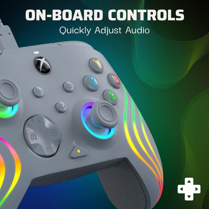 PDP AFTERGLOW XBX WAVE WIRED Controller GREY for Xbox Series X|S, Xbox One, Officially Licensed