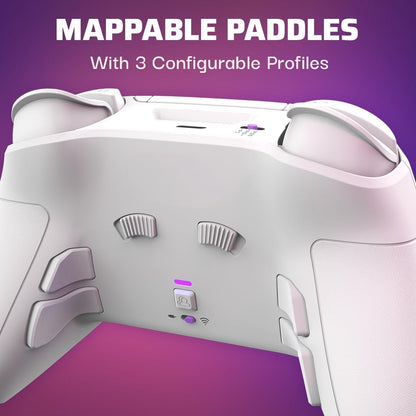 PDP Victrix Pro BFG draadloos Gaming Controller for Playstation 5 / PS5, PS4, PC, Modular Gamepad, Remappable Buttons, Customizable Triggers/Paddles/D-Pad, PC App White
