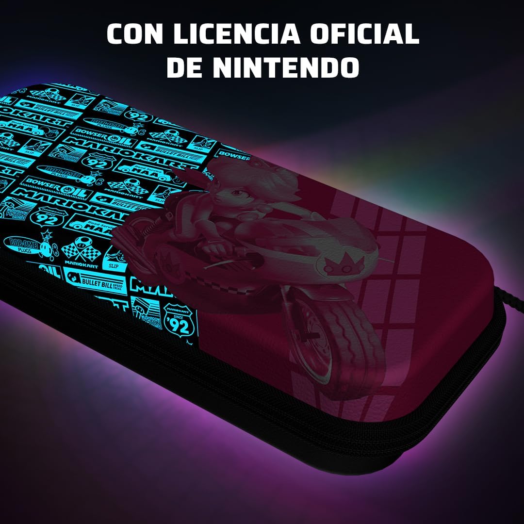 PDP Travel Case Plus Glow Grand Prix Peach Nintendo Switch