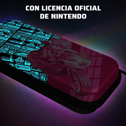PDP Travel Case Plus Glow Grand Prix Peach Nintendo Switch
