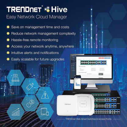 TrendNET AC1200 Dual Band PoE Access Point, TEW-821DAP (PoE Access Point) Access Point AC1200