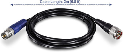 TRENDnet TEW-L402 LMR400 N-Type Male to N-Type Female Cable 2m (6.5ft.) N-Male to N-Female (6.5 Ft.)