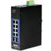 TRENDnet 10-Port Industrial Gigabit L2 Managed DIN-Rail Switch, 8 X Gigabit, 2 X SFP Slots, DIN-Rail Mount, IP30, Vlan, Qos, Lacp, STP/Rstp, Bandwidth Management, TI-G102i