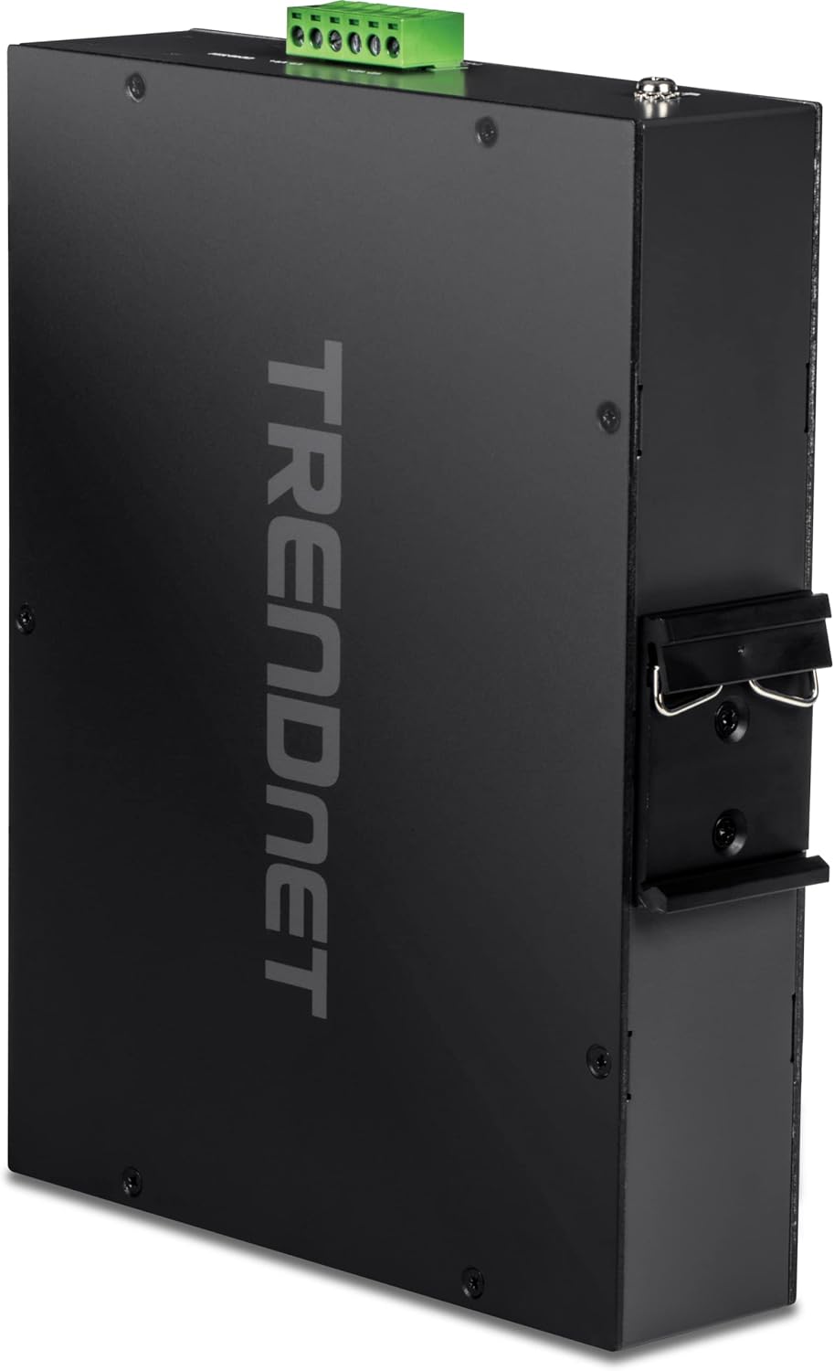 TRENDnet 10-Port Industrial Gigabit PoE+ Switch, WideTemperature Range -20° – 65°C (-4° – 149°F), DIN Rail Switch, 50-55V DC, 8 x Gigabit PoE+ Ports, 2 x Gigabit SFP Slots, TI-PGM102, Black