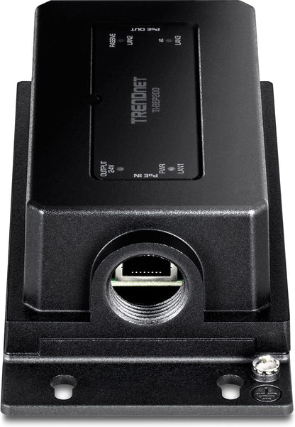 TRENDnet 2-Port Industrial Outdoor Gigabit PoE Extender, Hardened IP67 Extreme Temperature Rated Housing, Extends 100m for Total Distance up to 200m (656 ft.) for up to 2 Devices, Black, TI-BEP200