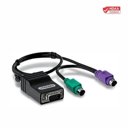 TRENDnet TK-CAT5P CAT5 PS/2 Server Interface Modul (verbindet CAT5 KVM Switch, PS/2, VGA, Cat5/CAT5e/CAT6, Windows/Linux/Sun) PS2-Kabel