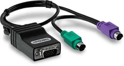 TRENDnet TK-CAT5P CAT5 PS/2 Server Interface Modul (verbindet CAT5 KVM Switch, PS/2, VGA, Cat5/CAT5e/CAT6, Windows/Linux/Sun) PS2-Kabel