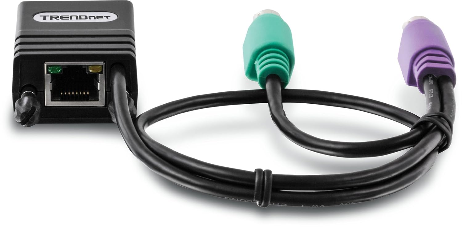 TRENDnet TK-CAT5P CAT5 PS/2 Server Interface Modul (verbindet CAT5 KVM Switch, PS/2, VGA, Cat5/CAT5e/CAT6, Windows/Linux/Sun) PS2-Kabel