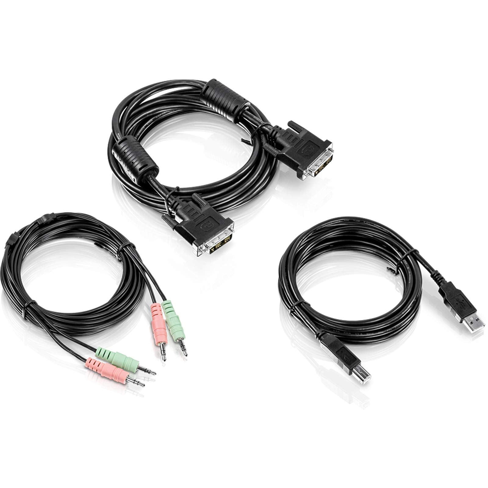 TRENDnet TK-CD10 10 ft. DVI-I, USB,and Audio KVM Cable Kit DVI-I Kit 10 Feet